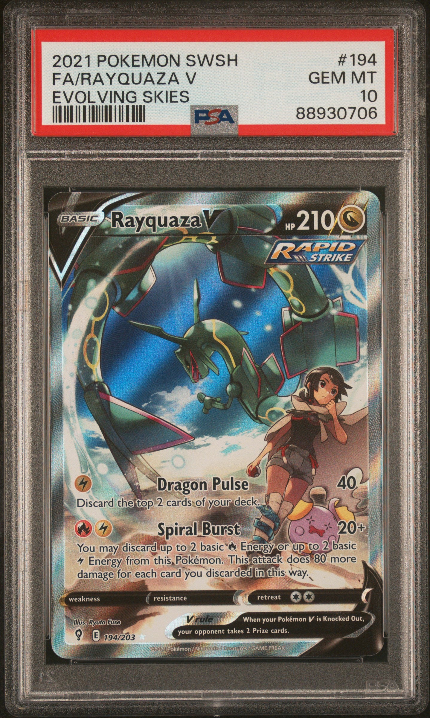 Rayquaza V Evolving Skies #194 PSA 10