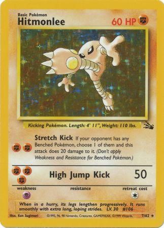 Hitmonlee Unlimited (Holo #7) - Fossil