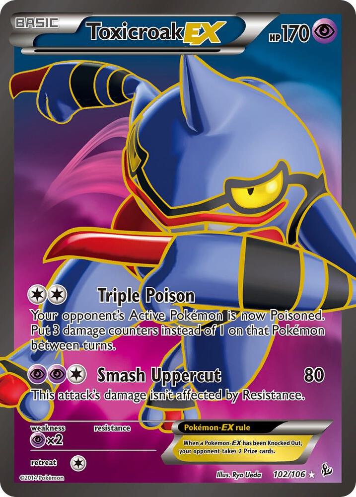 Toxicroak EX (102 Full Art) - XY - Flashfire
