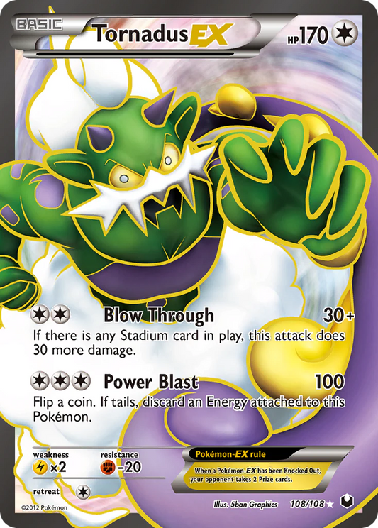 Tornadus EX (108 Full Art) - Dark Explorers