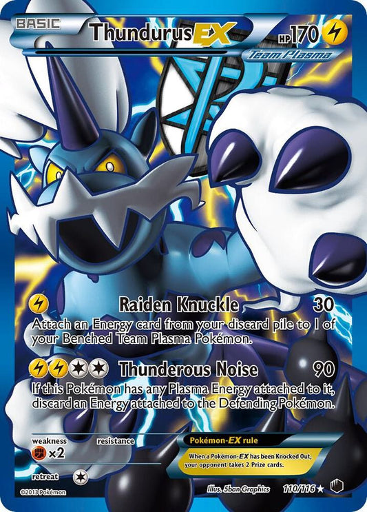 Thundurus EX (Team Plasma) (110 Full Art) - Plasma Freeze