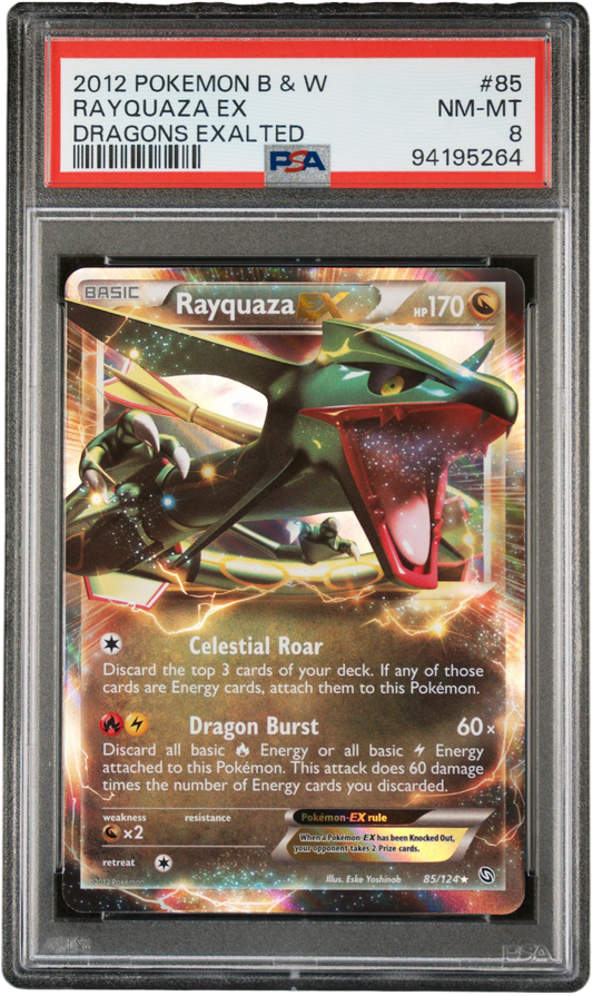 Rayquaza EX Dragons Exalted #85 PSA 8