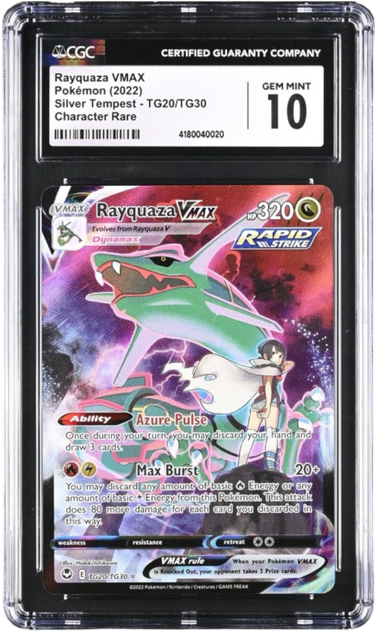 Rayquaza VMAX Silver Tempest #TG20 CGC 10