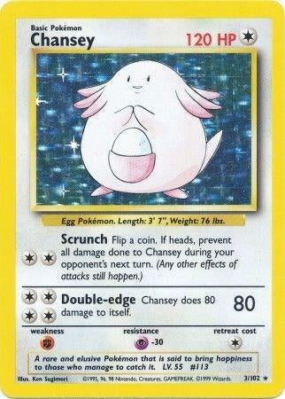 Chansey Unlimited (Holo #3) - Base Set