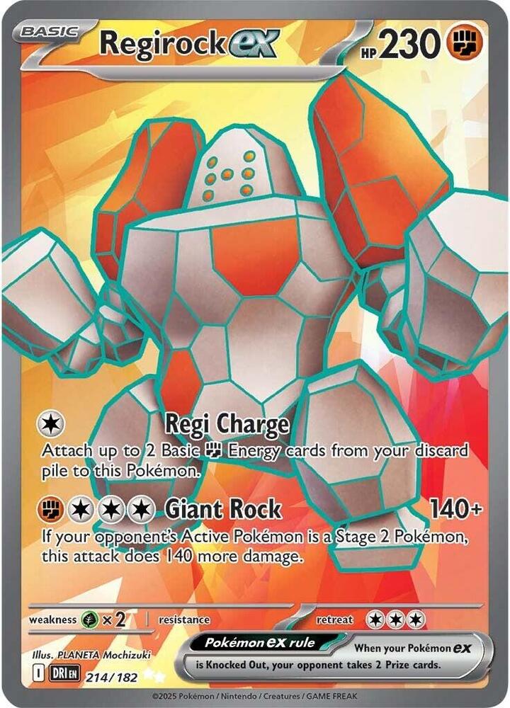 Regirock ex - 214/182 - SV10: Destined Rivals