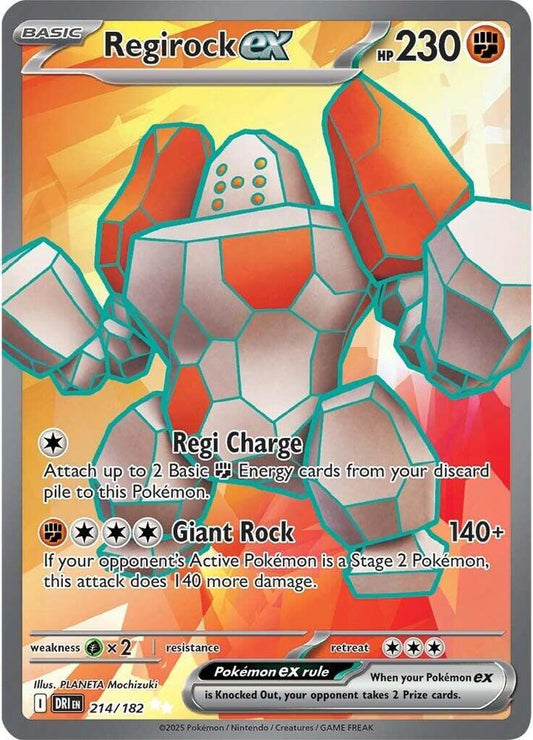 Regirock ex - 214/182 - SV10: Destined Rivals
