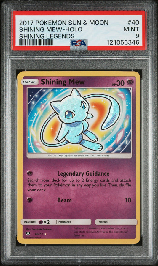 Shining Mew #40 - Shining Legends PSA 9