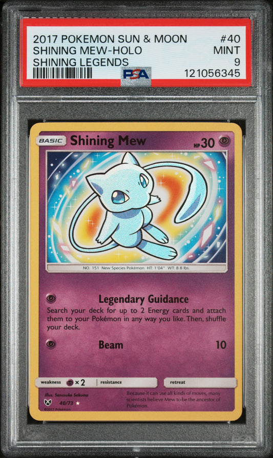 Shining Mew #40 - Shining Legends PSA 9