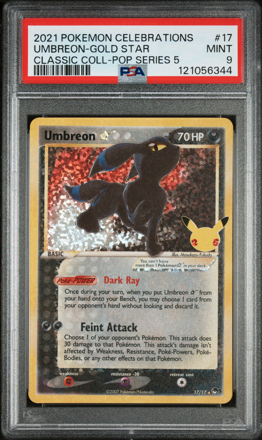 Umbreon Star #17 - Classic Collection PSA 9