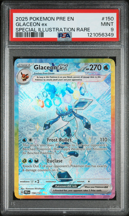 Glaceon ex #150 - Prismatic Evolutions PSA 9