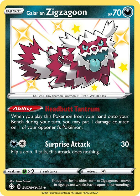 Galarian Zigzagoon - Shining Fates: Shiny Vault